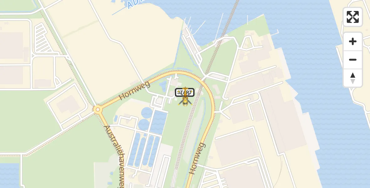 Vluchtroute Traumahelikopter Amsterdam Heliport - Amsterdam Heliport, 07 januari 2024, 13:12