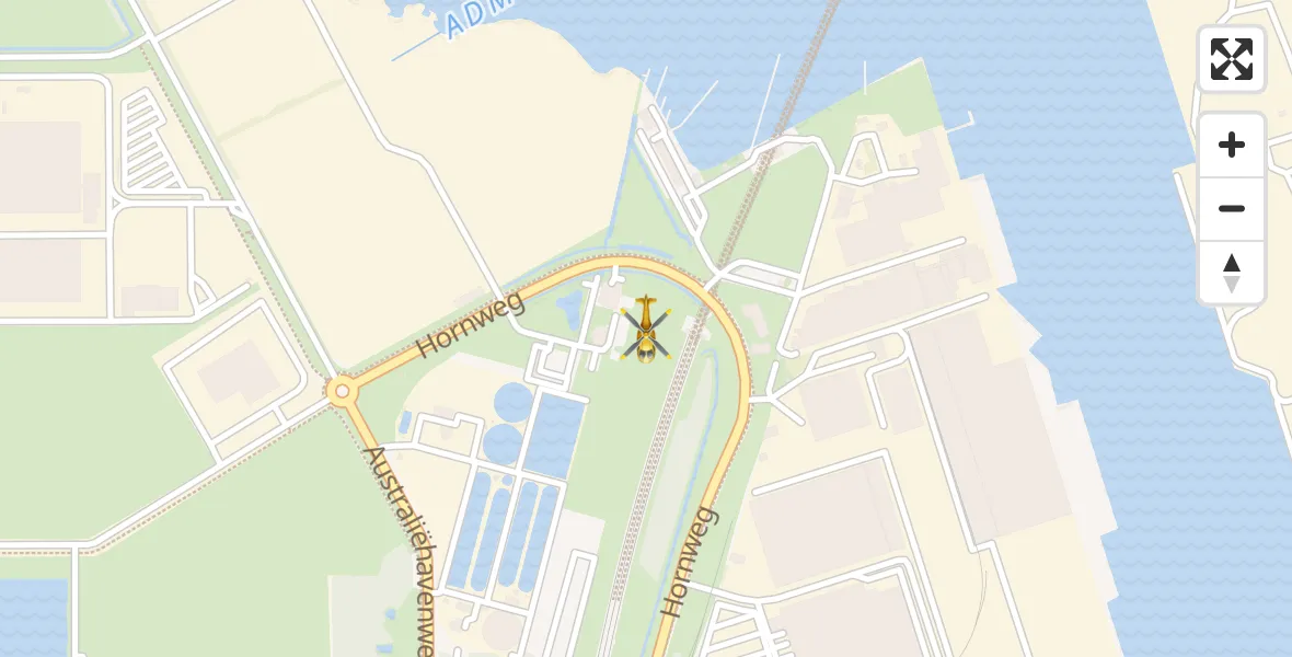 Vluchtroute Traumahelikopter Amsterdam Heliport - Amsterdam Heliport, 07 januari 2024, 15:03