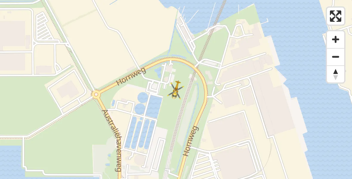 Vluchtroute Traumahelikopter Amsterdam Heliport - Amsterdam Heliport, 07 januari 2024, 18:07