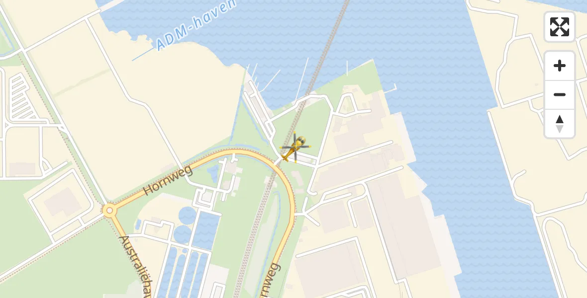 Vluchtroute Traumahelikopter Amsterdam Heliport - Amsterdam Heliport, 07 januari 2024, 19:31