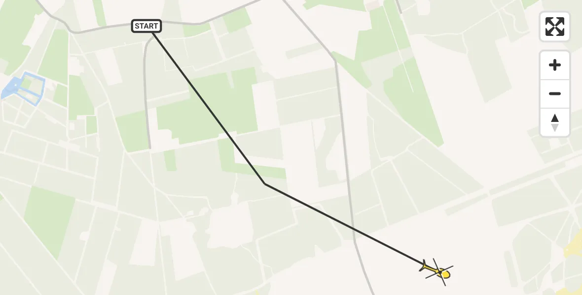 Routekaart van de vlucht: Politiehelikopter naar Oirschot