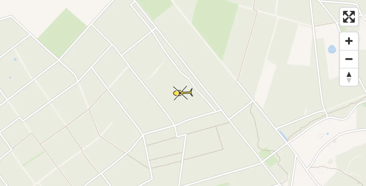 Routekaart van de vlucht: Politiehelikopter naar Oost West en Middelbeers