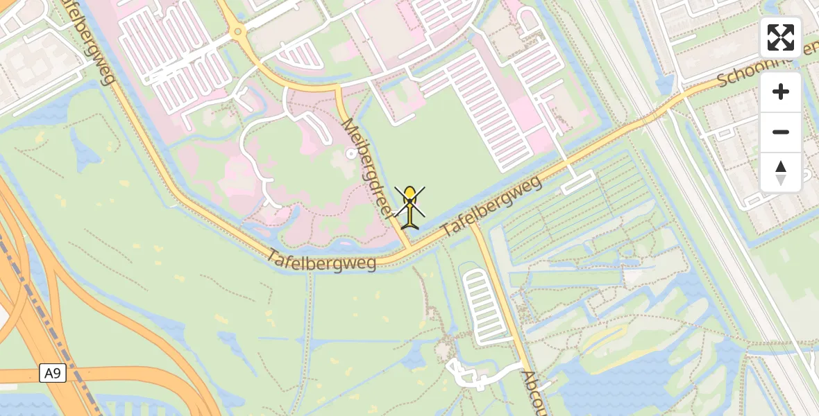 Vluchtroute Traumahelikopter van Academisch Medisch Centrum (AMC) naar Academisch Medisch Centrum (AMC)