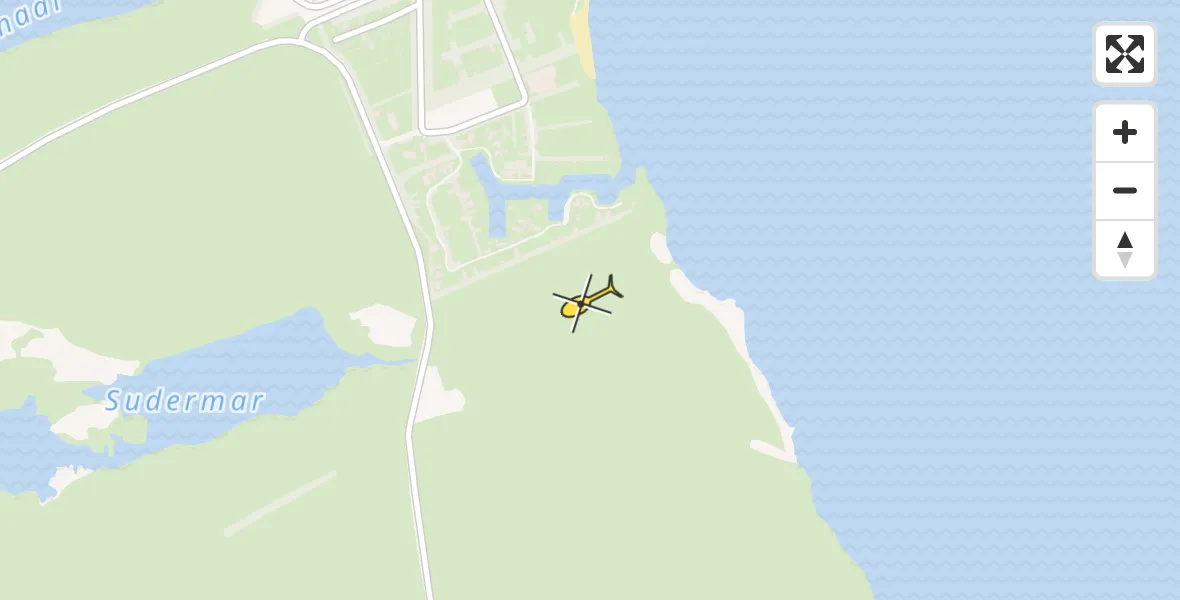 Routekaart van de vlucht: Ambulancehelikopter naar Sumar