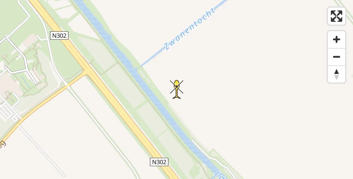 Routekaart van de vlucht: Ambulancehelikopter naar Lelystad Airport