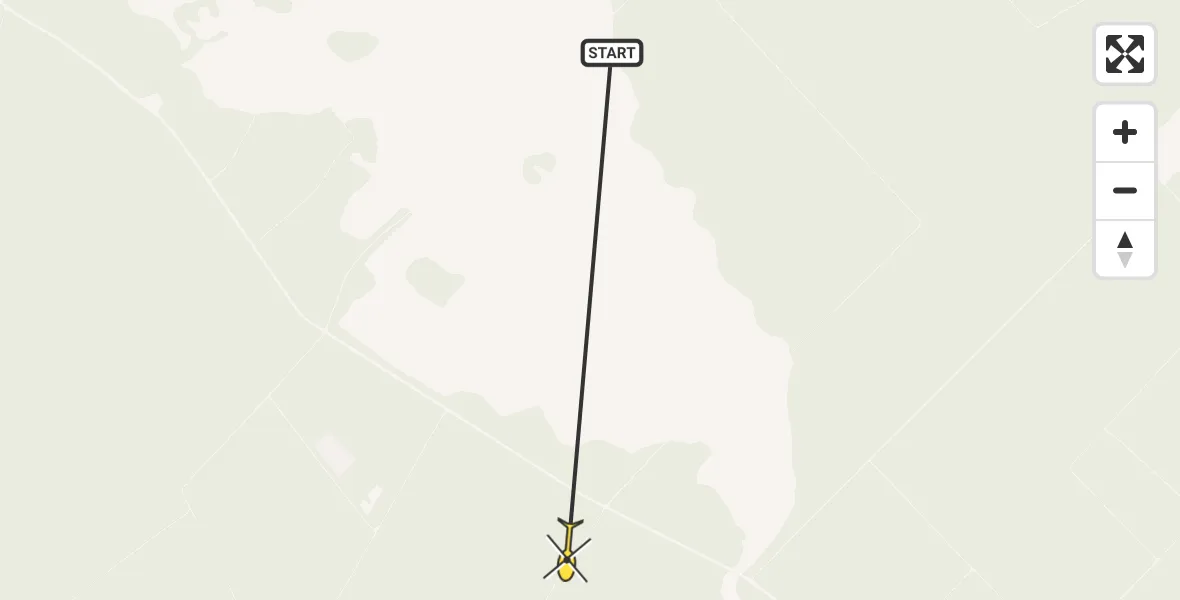 Routekaart van de vlucht: Ambulancehelikopter naar Elspeet