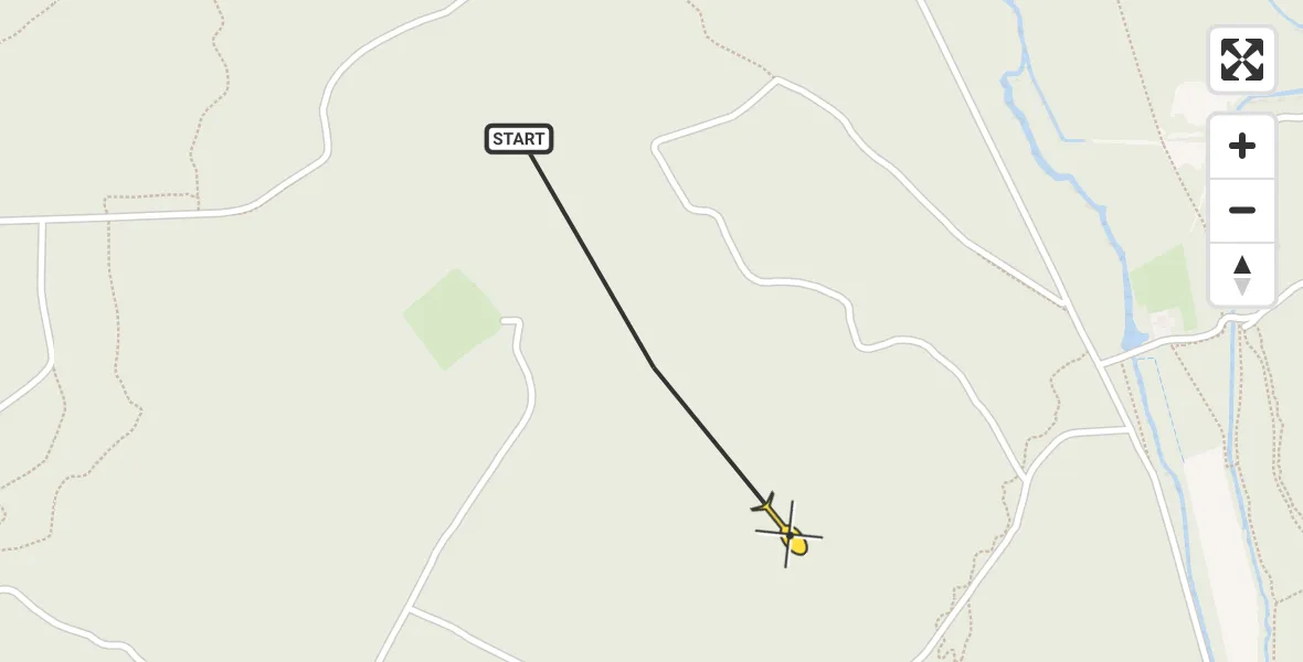 Routekaart van de vlucht: Politiehelikopter naar Ermelo