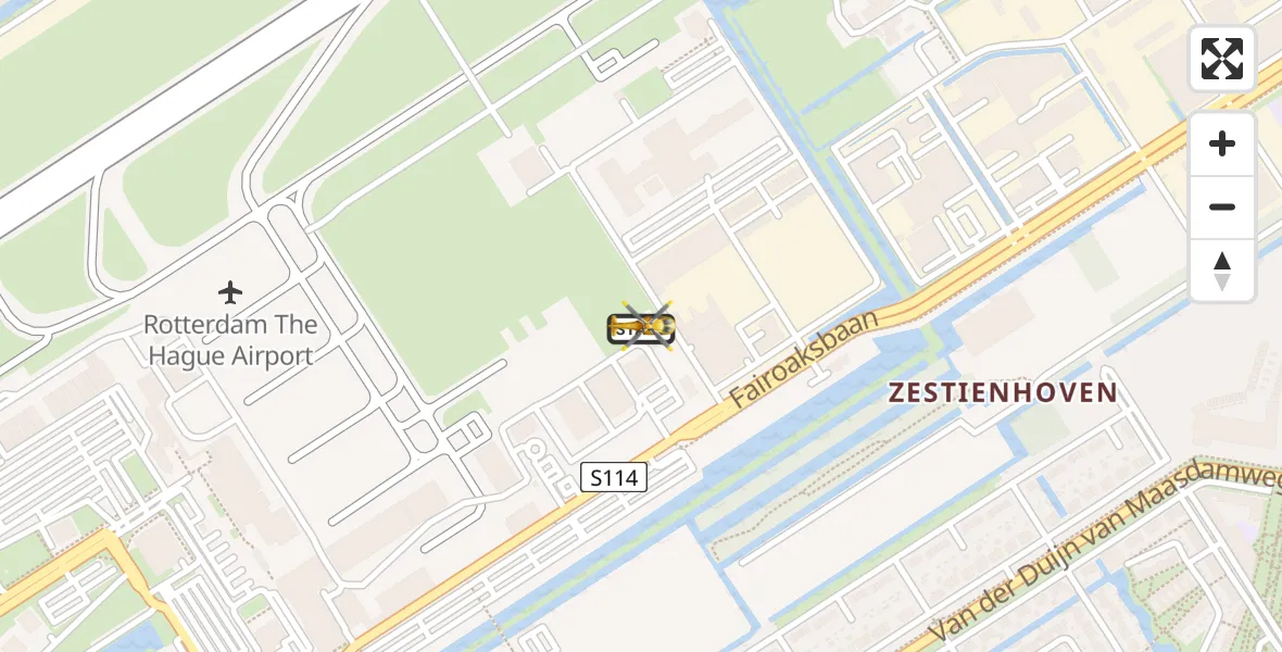 Vluchtroute Traumahelikopter Rotterdam The Hague Airport - Rotterdam The Hague Airport, 08 januari 2024, 21:09