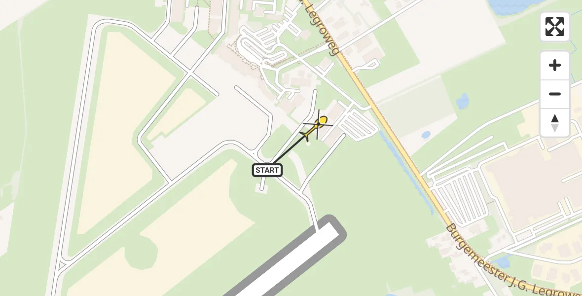 Routekaart van de vlucht: Lifeliner 4 naar Groningen Airport Eelde