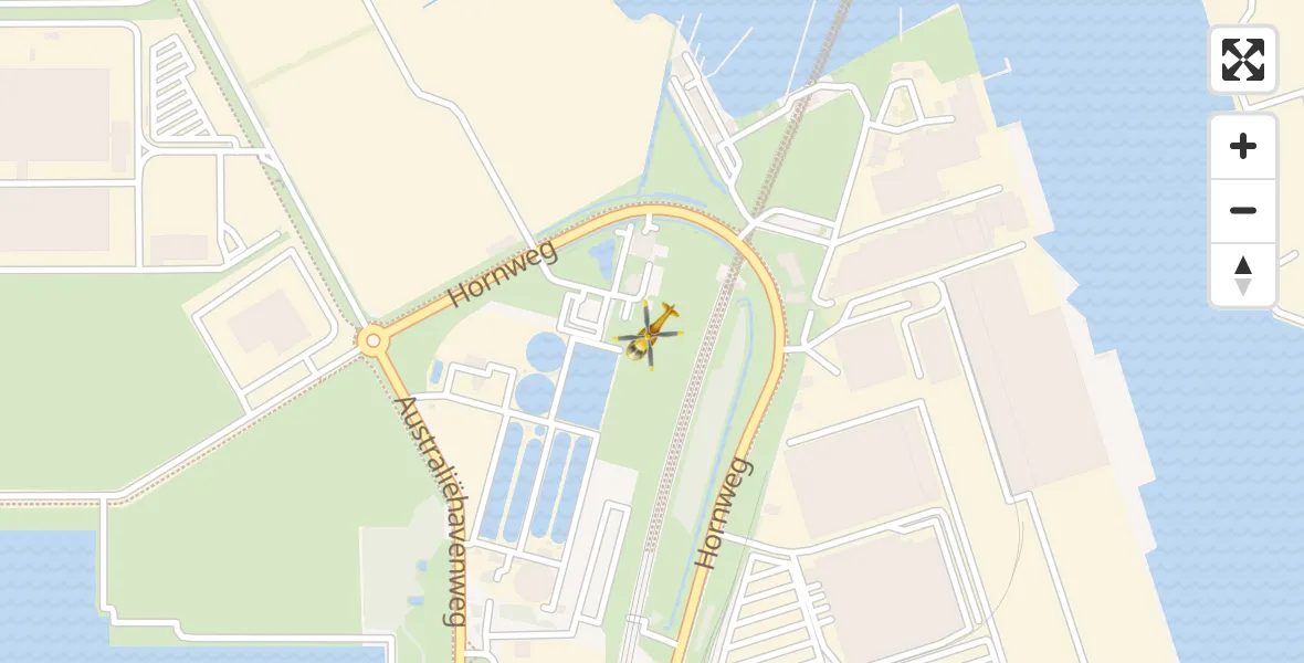 Vluchtroute Traumahelikopter Amsterdam Heliport - Amsterdam Heliport, 09 januari 2024, 10:19