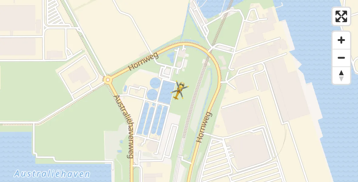 Vluchtroute Traumahelikopter Amsterdam Heliport - Amsterdam Heliport, 09 januari 2024, 15:10