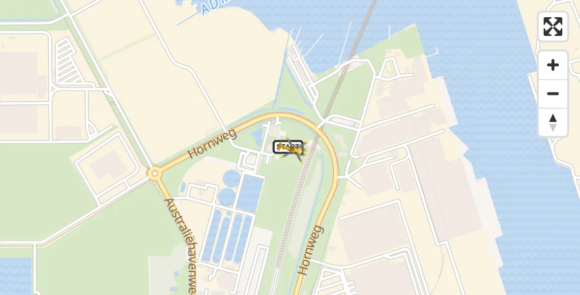 Vluchtroute Traumahelikopter Amsterdam Heliport - Amsterdam Heliport, 09 januari 2024, 16:11