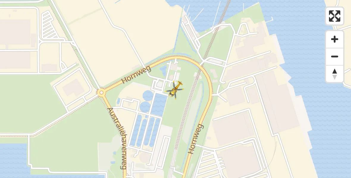 Vluchtroute Traumahelikopter Amsterdam Heliport - Amsterdam Heliport, 09 januari 2024, 17:16