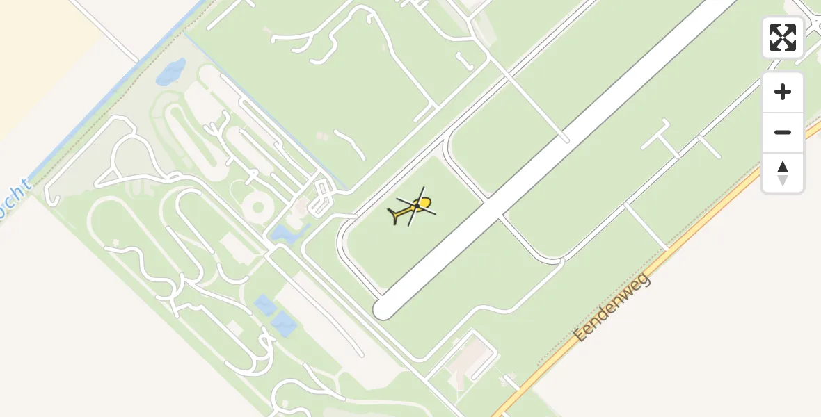 Routekaart van de vlucht: Ambulancehelikopter naar Lelystad