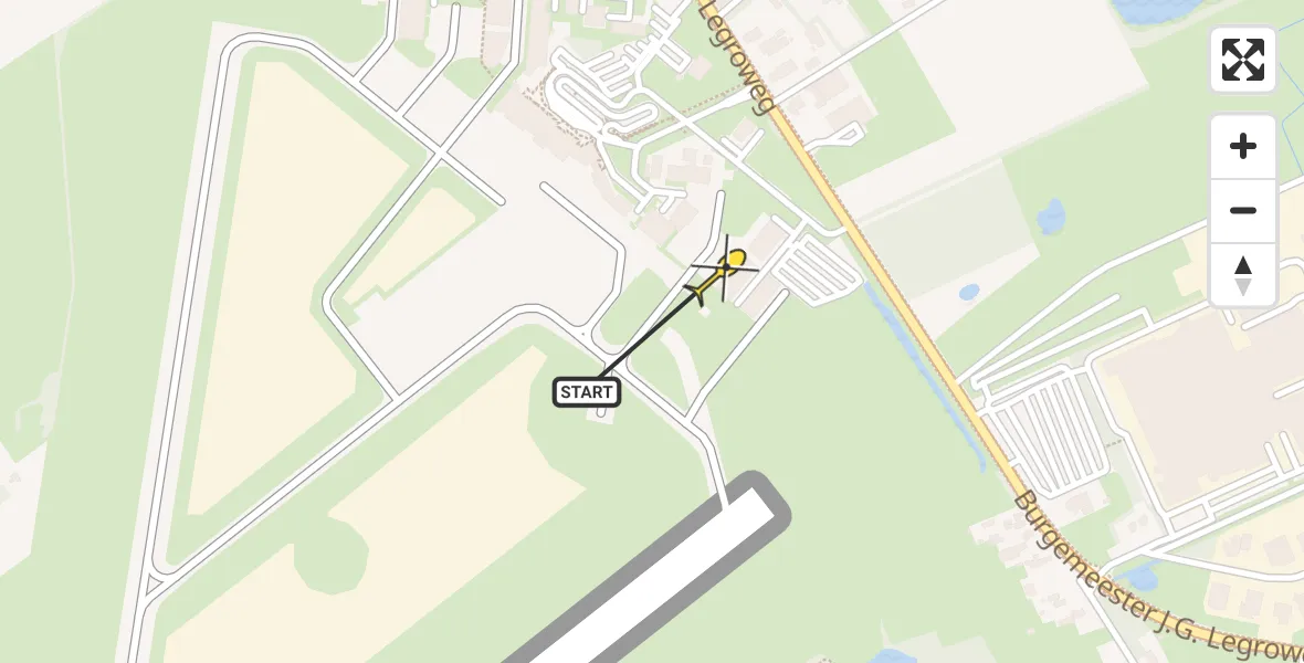 Routekaart van de vlucht: Lifeliner 4 naar Groningen Airport Eelde