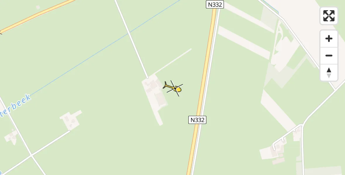 Routekaart van de vlucht: Ambulancehelikopter naar Holten