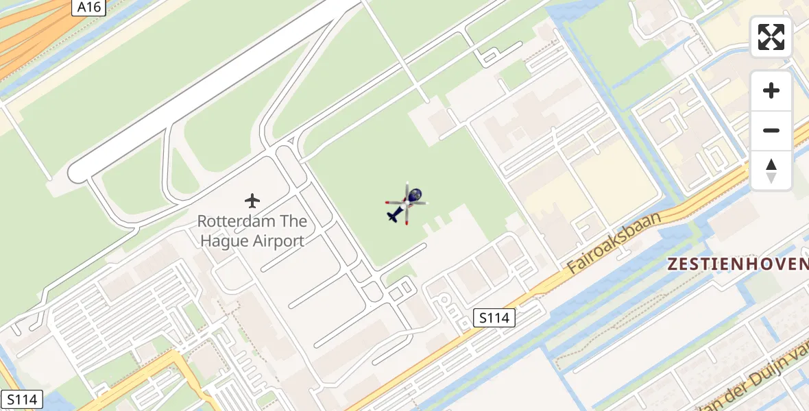 Vluchtroute Politiehelikopter Rotterdam The Hague Airport - Rotterdam The Hague Airport, 10 januari 2024, 15:37
