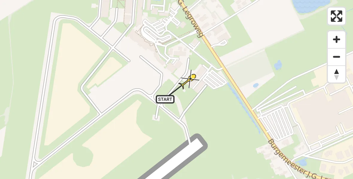 Routekaart van de vlucht: Lifeliner 4 naar Groningen Airport Eelde