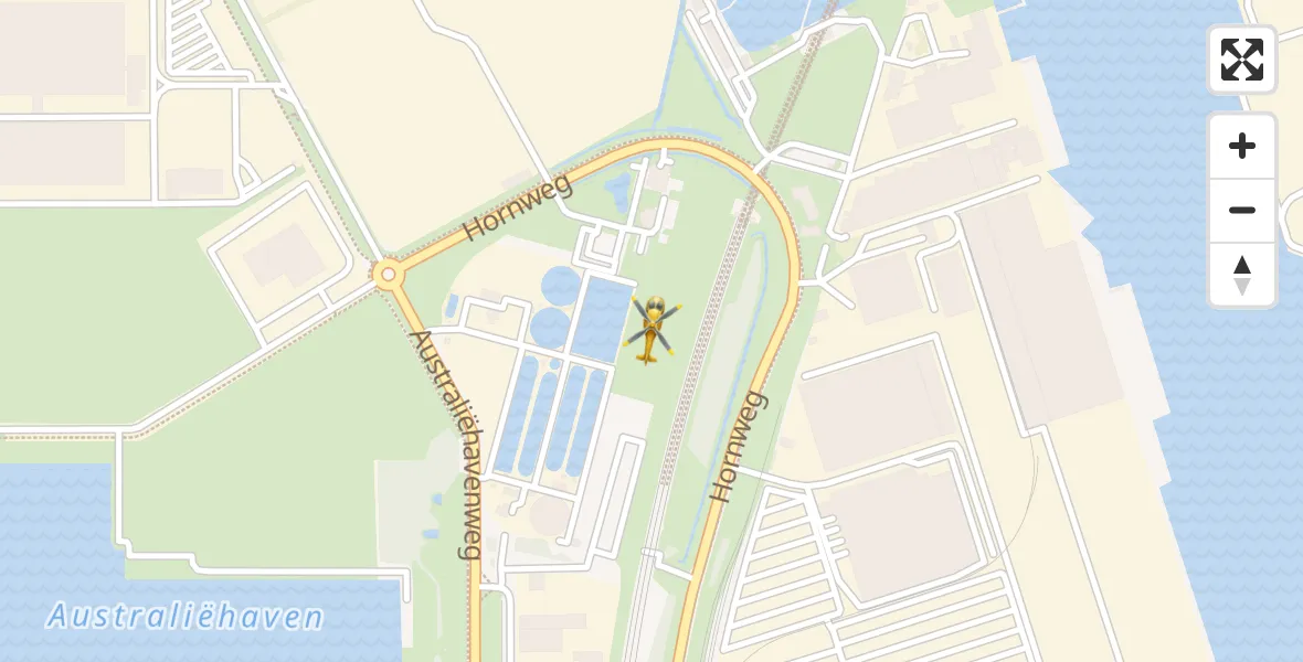 Vluchtroute Traumahelikopter Amsterdam Heliport - Amsterdam Heliport, 10 januari 2024, 20:40