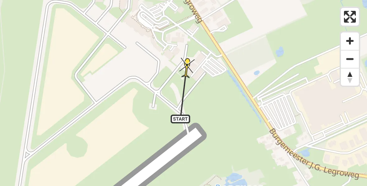 Routekaart van de vlucht: Lifeliner 4 naar Groningen Airport Eelde