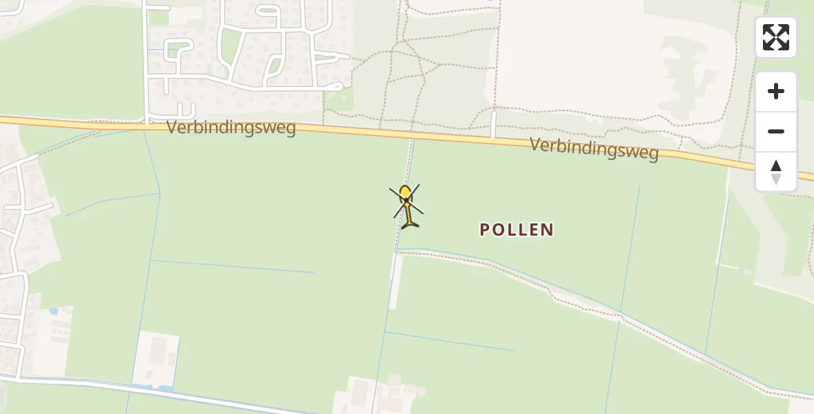 Routekaart van de vlucht: Ambulanceheli naar Ameland Airport Ballum