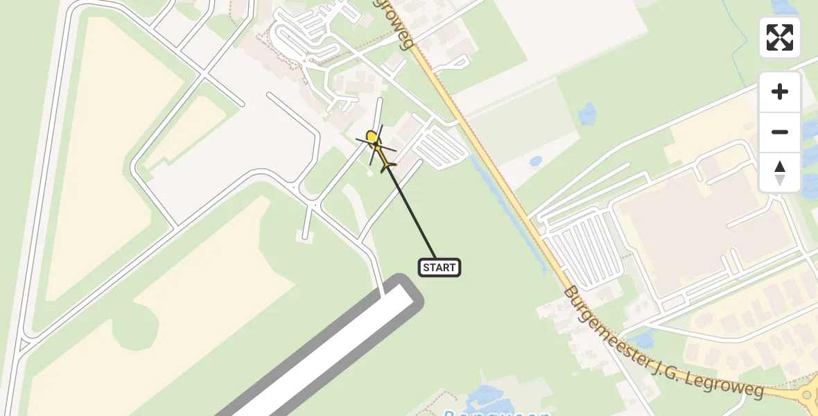 Routekaart van de vlucht: Lifeliner 4 naar Groningen Airport Eelde