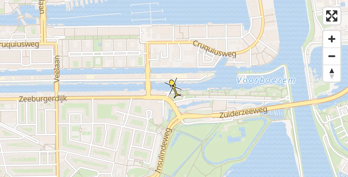 Vluchtroute Politiehelikopter van Amsterdam naar Amsterdam