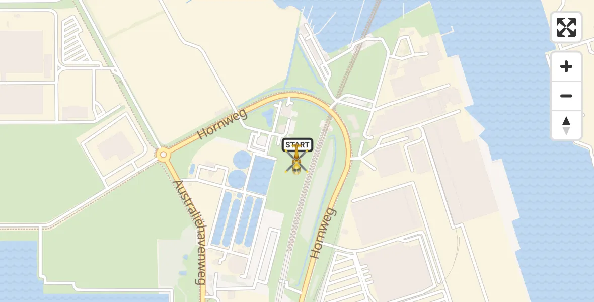 Vluchtroute Traumahelikopter Amsterdam Heliport - Amsterdam Heliport, 12 januari 2024, 10:10