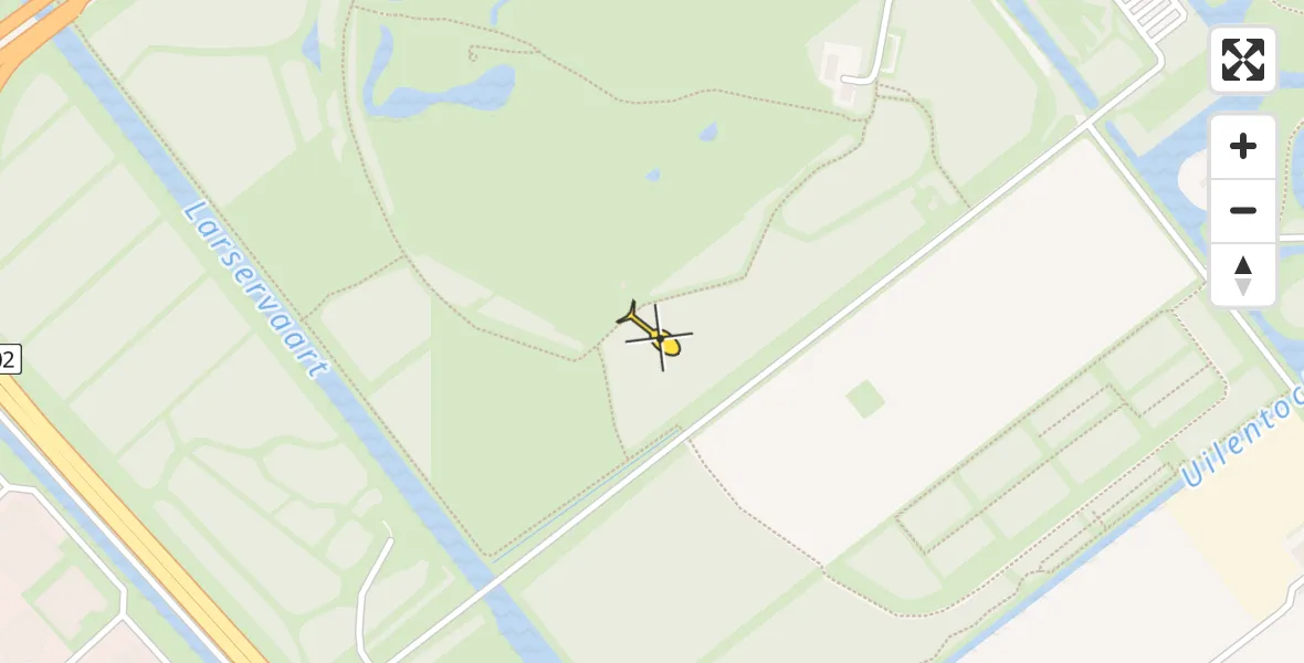 Routekaart van de vlucht: Ambulancehelikopter naar Lelystad