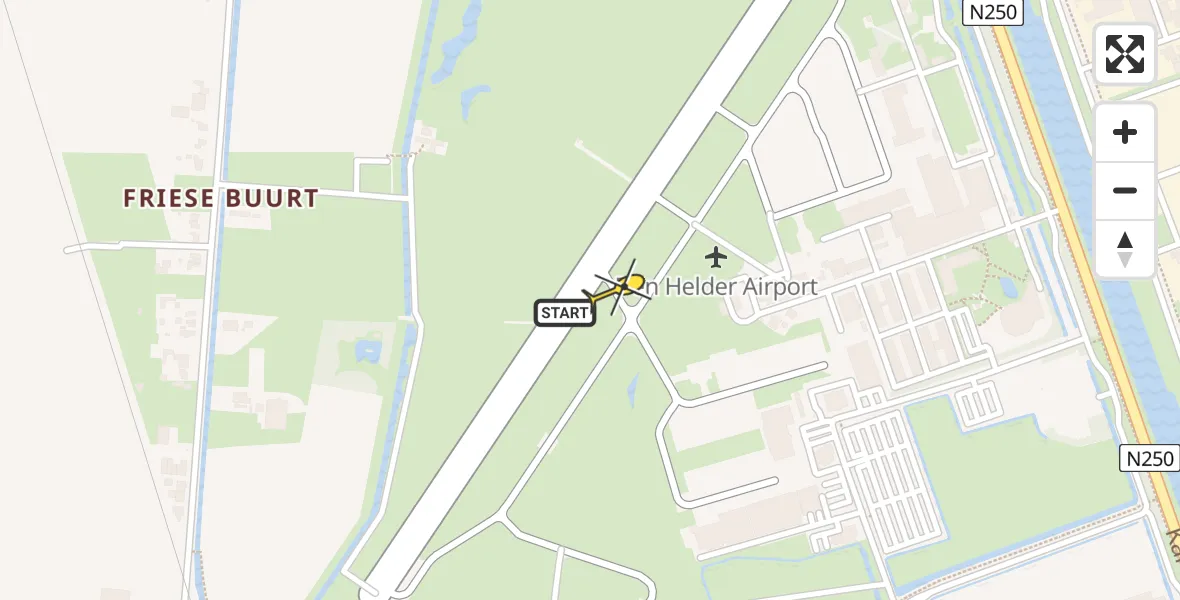 Vluchtroute  van Vliegveld De Kooy naar Vliegveld De Kooy