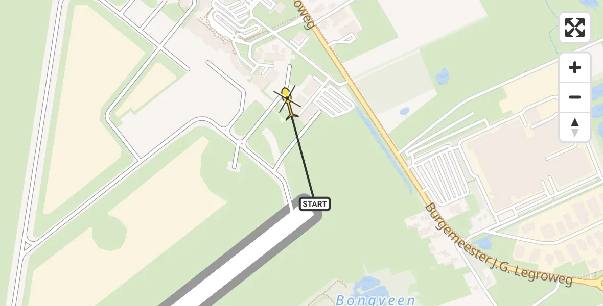 Routekaart van de vlucht: Lifeliner 4 naar Groningen Airport Eelde