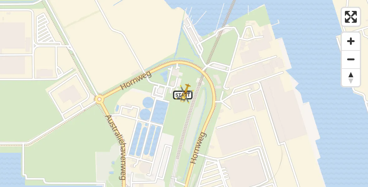 Vluchtroute Traumahelikopter Amsterdam Heliport - Amsterdam Heliport, 13 januari 2024, 12:41