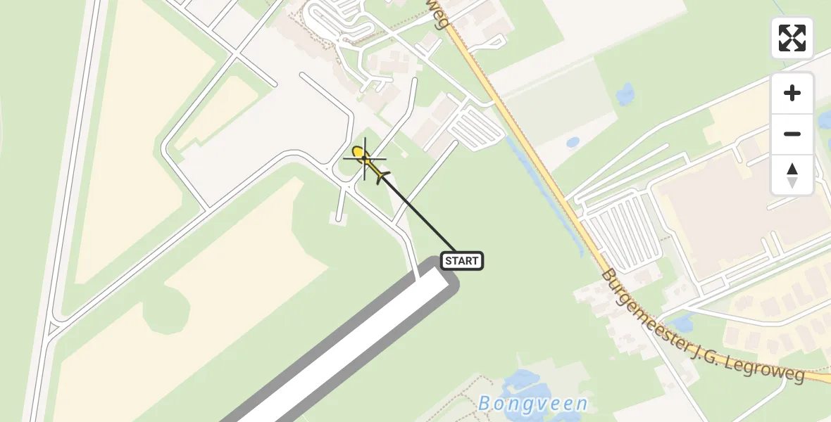 Routekaart van de vlucht: Lifeliner 4 naar Groningen Airport Eelde