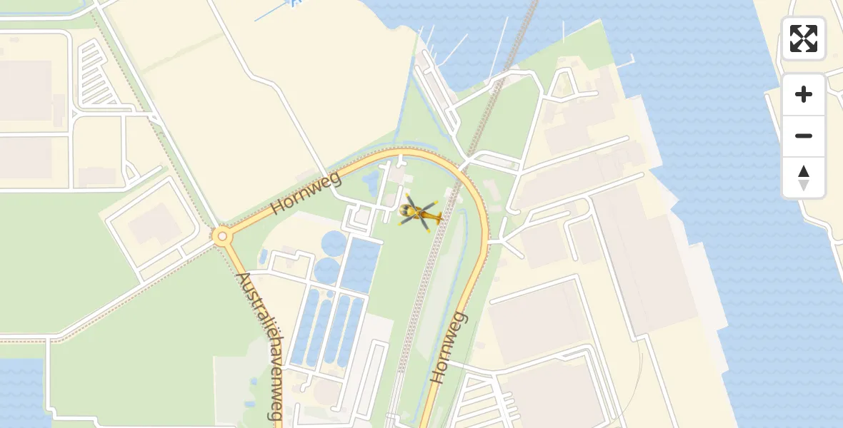 Vluchtroute Traumahelikopter Amsterdam Heliport - Amsterdam Heliport, 14 januari 2024, 11:10