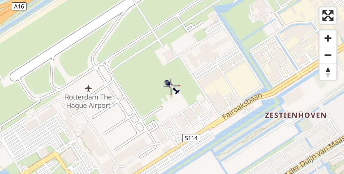Vluchtroute Politiehelikopter Rotterdam The Hague Airport - Rotterdam The Hague Airport, 14 januari 2024, 15:52