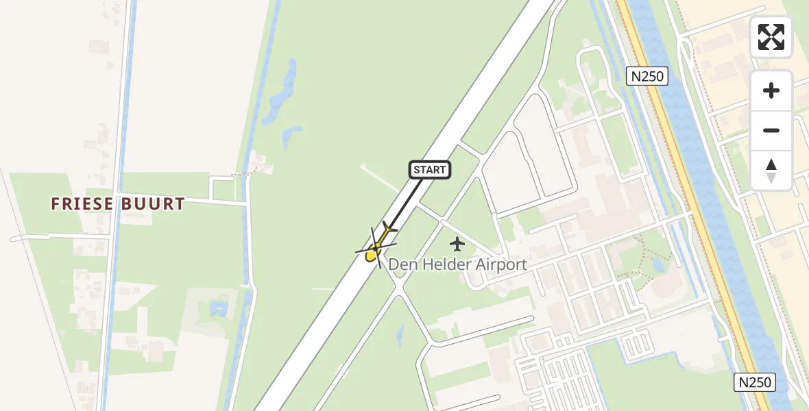 Routekaart van de vlucht: NCG06 naar Vliegveld De Kooy