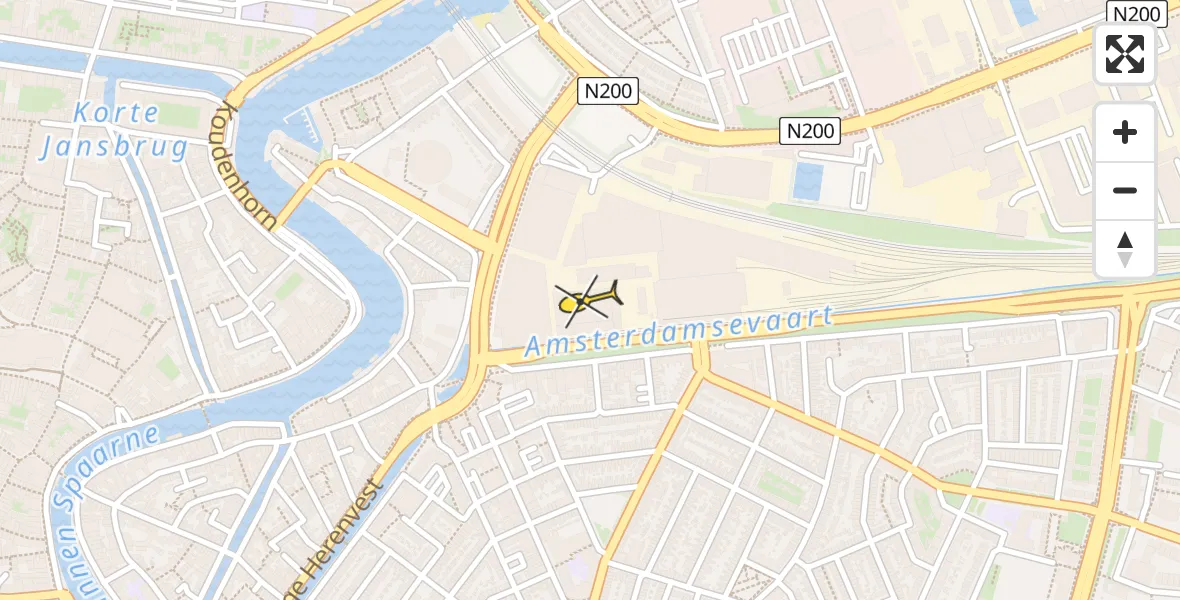 Routekaart van de vlucht: Lifeliner 1 naar Haarlem