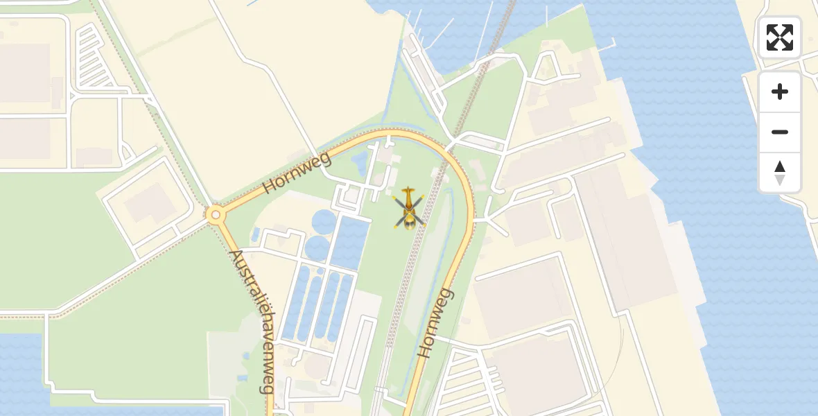 Vluchtroute Traumahelikopter Amsterdam Heliport - Amsterdam Heliport, 15 januari 2024, 09:52