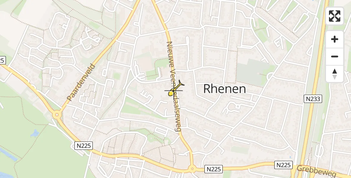 Routekaart van de vlucht: Lifeliner 3 naar Rhenen