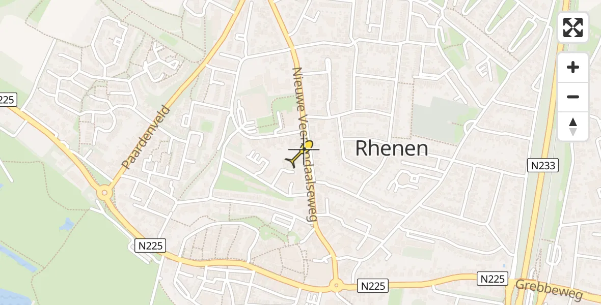 Routekaart van de vlucht: Traumahelikopter naar Rhenen