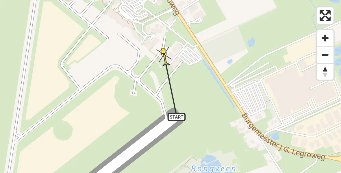 Routekaart van de vlucht: Lifeliner 4 naar Groningen Airport Eelde