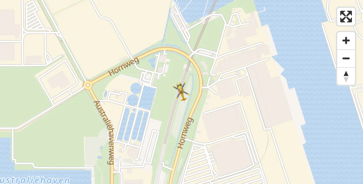 Vluchtroute Traumahelikopter Amsterdam Heliport - Amsterdam Heliport, 15 januari 2024, 16:21