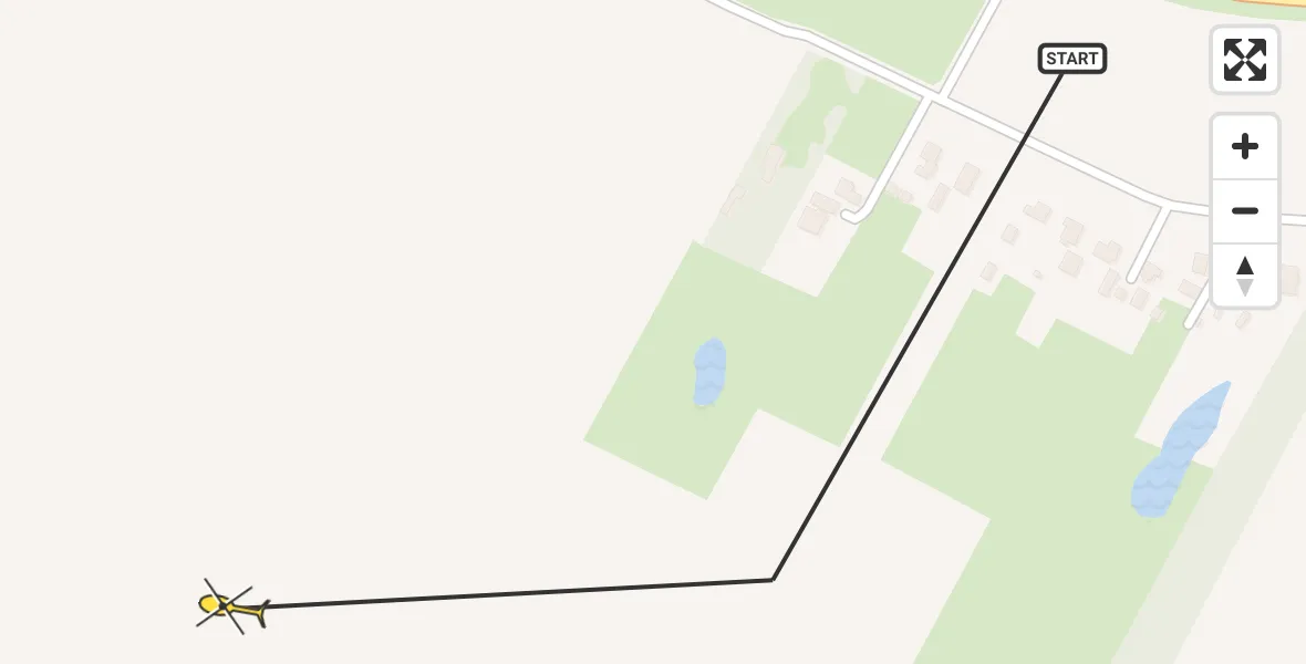 Routekaart van de vlucht: Traumahelikopter naar Schoonebeek