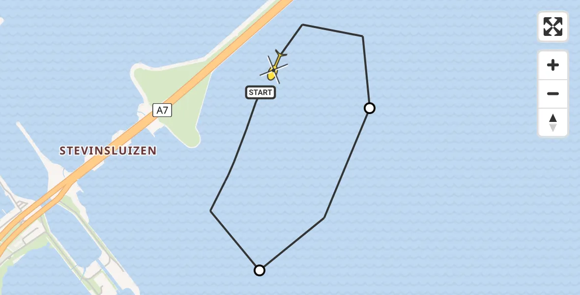 Routekaart van de vlucht: NCG06 naar Den Oever