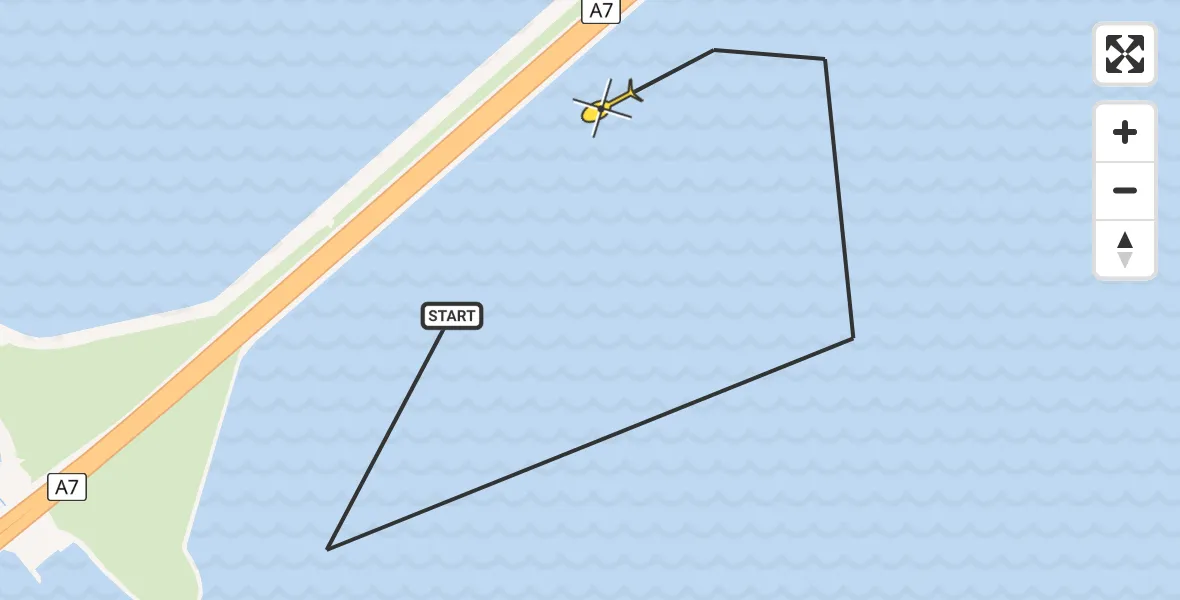 Routekaart van de vlucht: NCG06 naar Den Oever