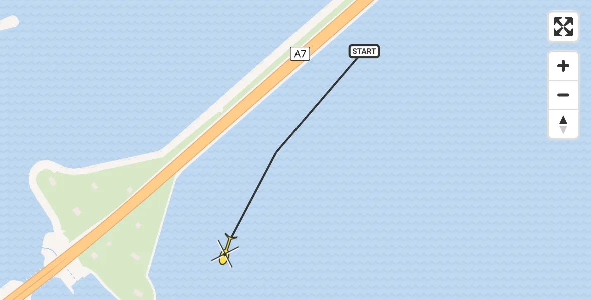 Routekaart van de vlucht: NCG06 naar Den Oever