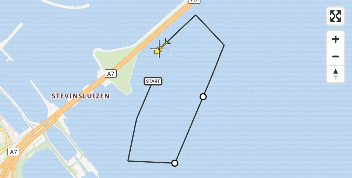 Routekaart van de vlucht: NCG06 naar Den Oever