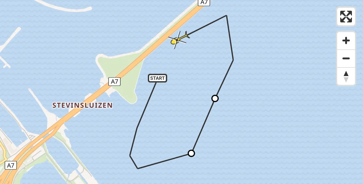 Routekaart van de vlucht: NCG06 naar Den Oever