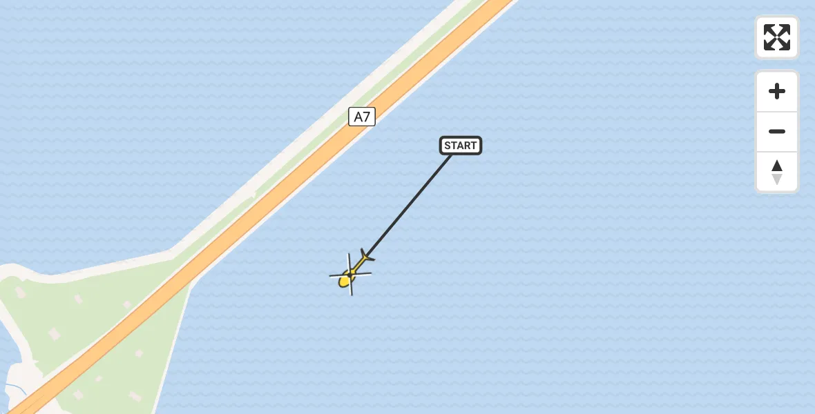 Routekaart van de vlucht: NCG06 naar Den Oever