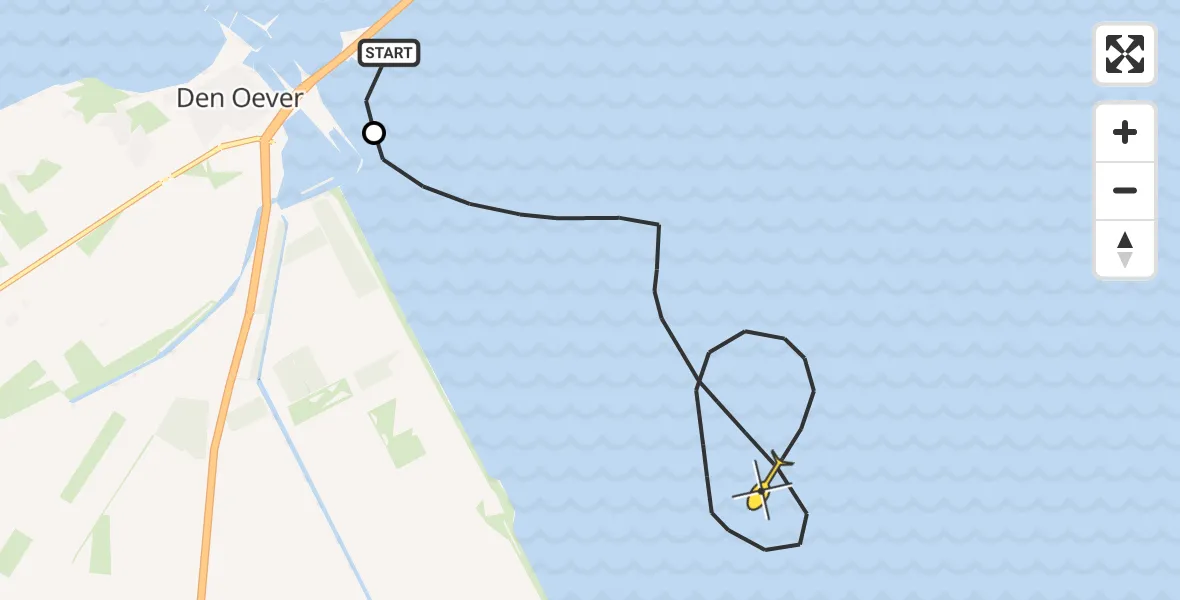 Routekaart van de vlucht: NCG06 naar Wieringerwerf